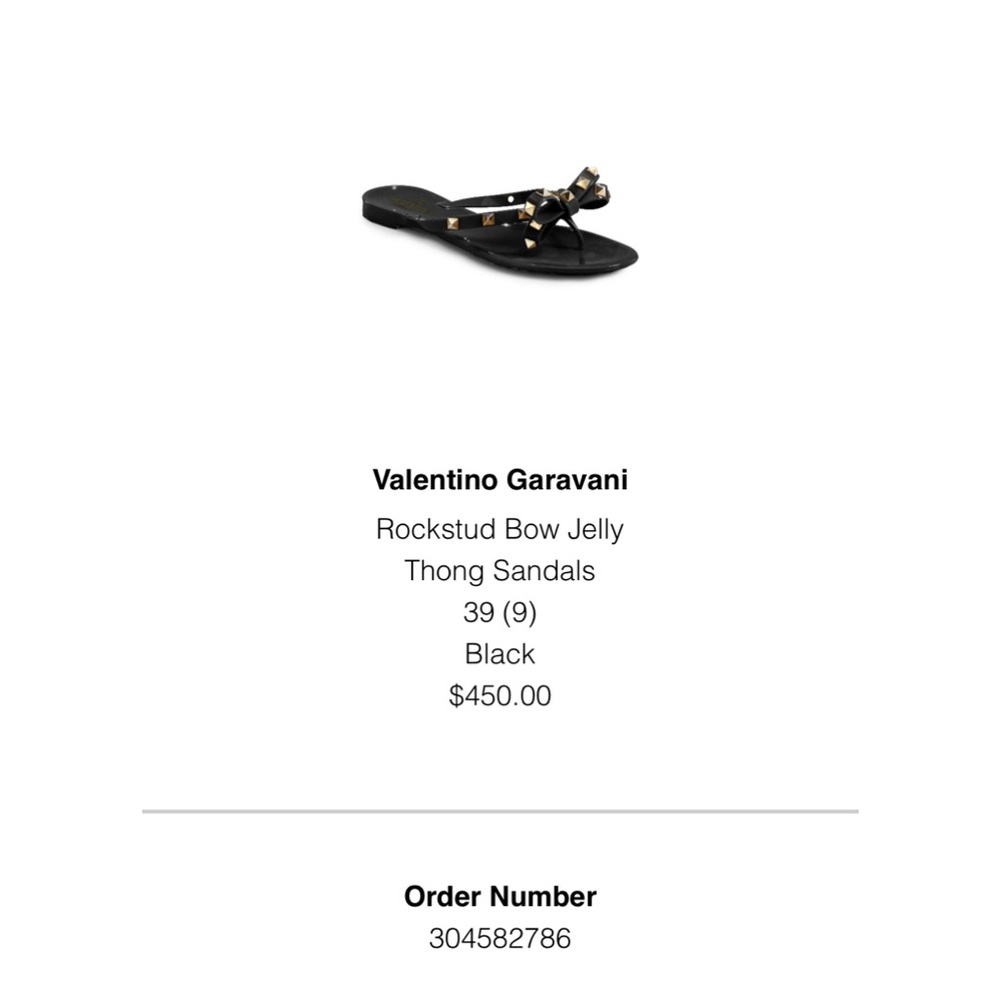 Valentino Garavani Rockstud Bow Jelly Thong Sandals - Picture 2 of 14